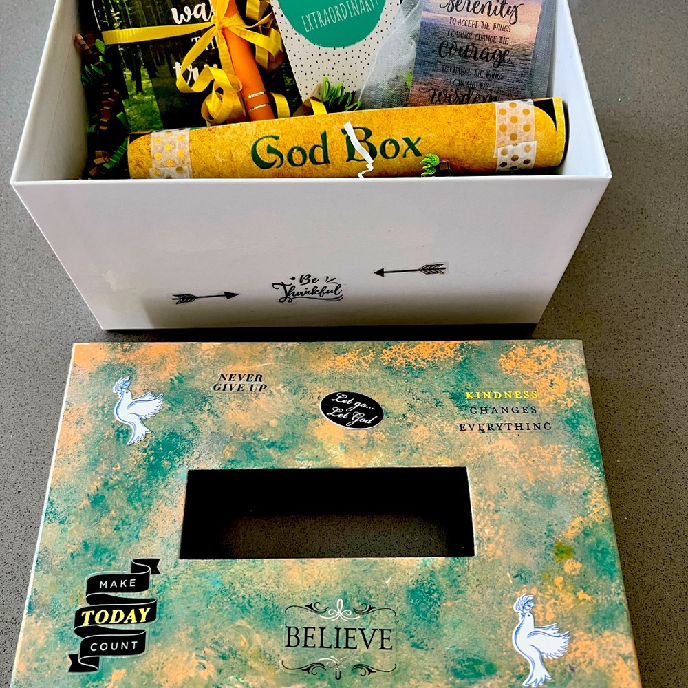God Prayer Box - hand painted